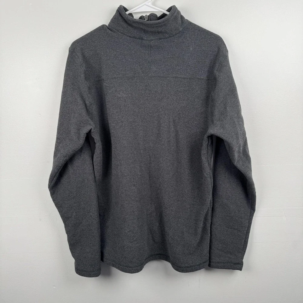 The North Face Sweatshirt Mens Large Gray 1/4 Zip Pullover Lightweight Outdoor
